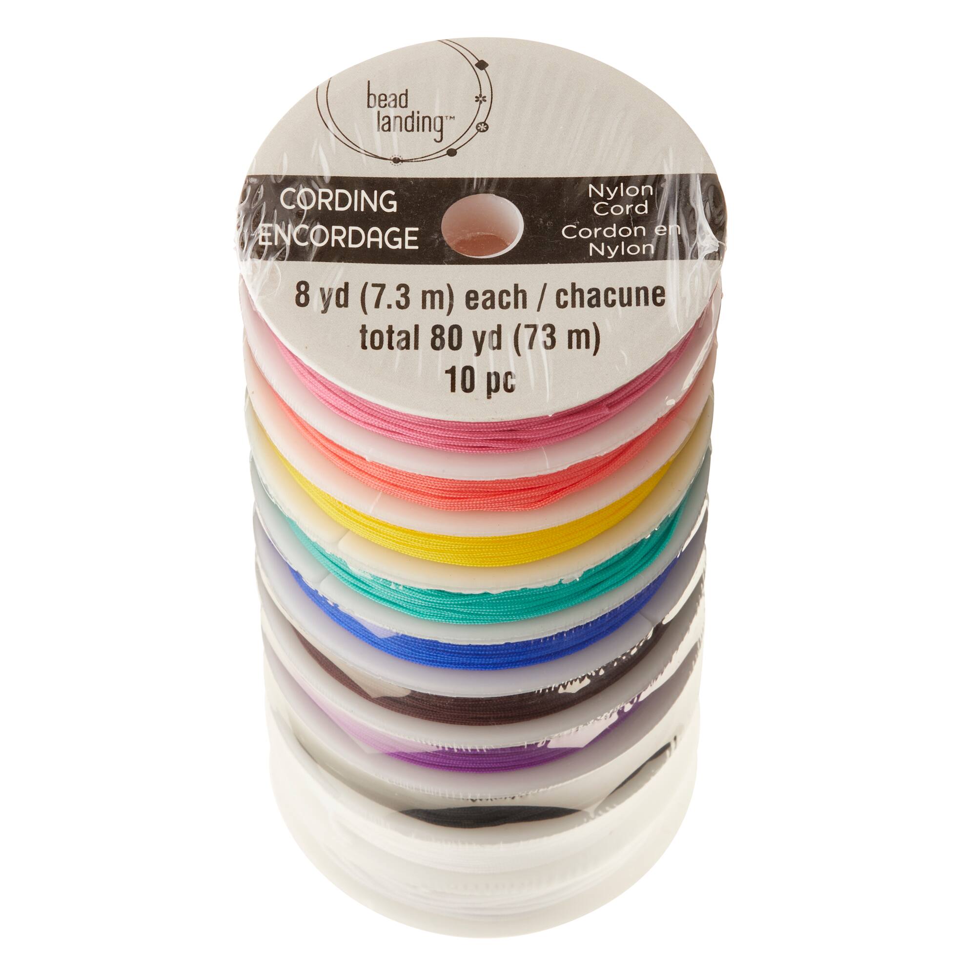 12 Packs: 10 ct. (120 total) 1mm Nylon Cording Value Pack by Bead Landing™